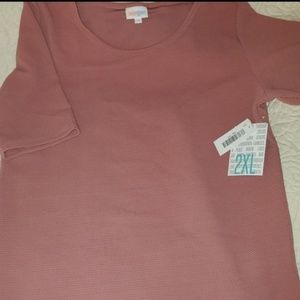 NWT 2XL LULAROE TEXTURED GIGI TOP MAUVE